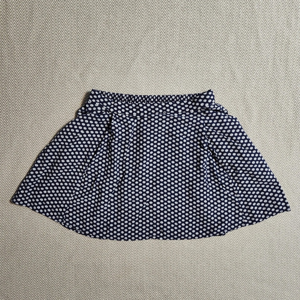 Old Navy Drapey Skirt Dark Sea Blue Floral Mini Rayon S/139014-02 Small